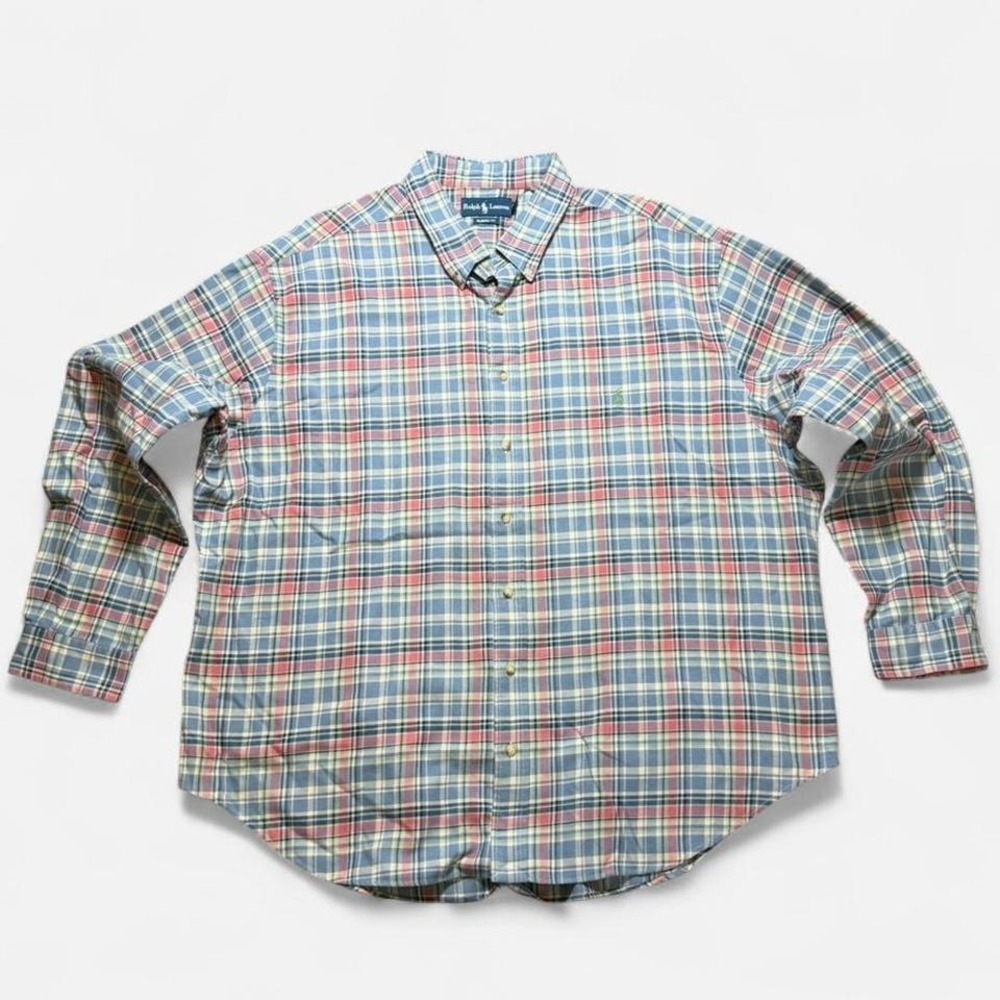 Polo Ralph Lauren Classic Fit Brushed Plaid Button Up Size 3XB